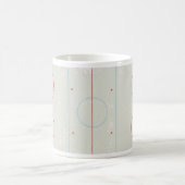 Ice Hockey Rink Distressed Style Graphic Coffee Mug (Center)