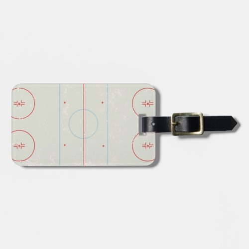 Ice Hockey Rink Distressed Style Graphic Luggage Tag