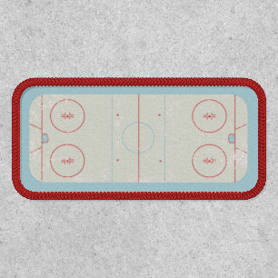 Ice Hockey Rink Distressed Style Graphic Patch