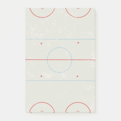 Ice Hockey Rink Distressed Style Graphic Post_it Notes