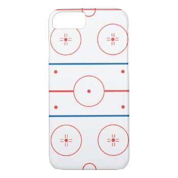 Ice Hockey Rink Graphic Iphone 8/7 Case by sports_shop at Zazzle