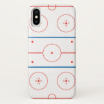 ice hockey rink graphic iPhone x case