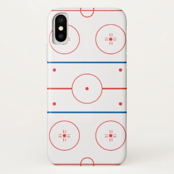 Ice Hockey Rink Graphic Iphone X Case by sports_shop at Zazzle