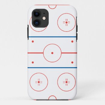 Ice Hockey Rink Graphic Iphone 11 Case by sports_shop at Zazzle