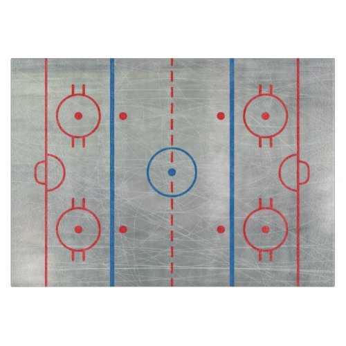 Ice Hockey Rink Ice Cutting Board