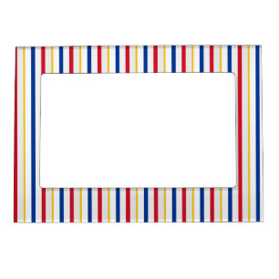 Ice Hockey Rink-Inspired Stripes Magnetic Frame