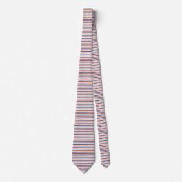 Ice Hockey Rink-Inspired Stripes Neck Tie