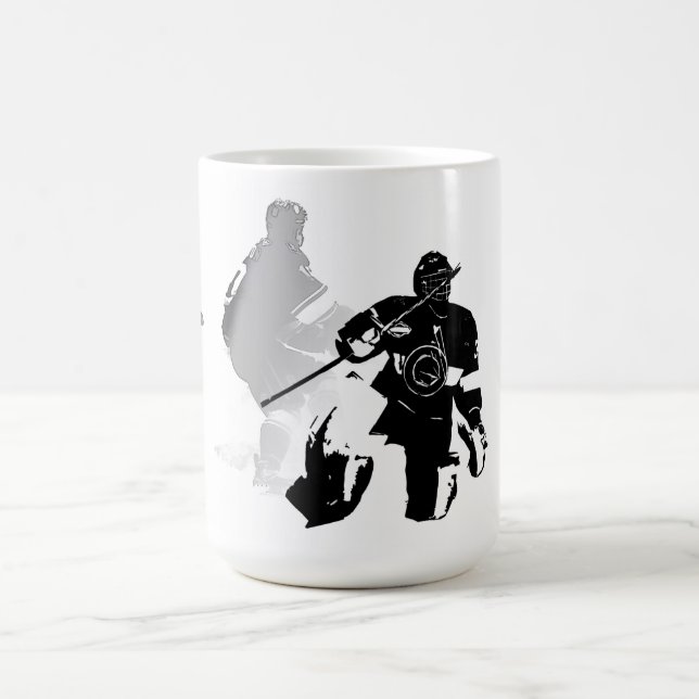Ice Hockey Season - Goalie and Forward      Coffee Mug (Center)