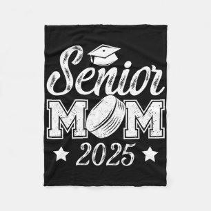 Ice Hockey Senior Mom Of A Senior Hockey Player Mo Fleece Blanket