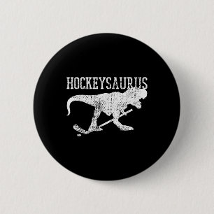 Ice Hockey Shirt Field Hockey T Rex Funny Tee  Button