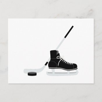 Ice Hockey Skate Postcard by HopscotchDesigns at Zazzle