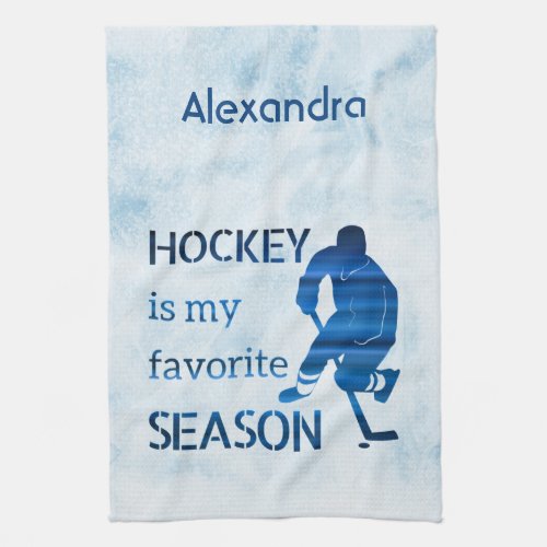Ice hockey skate towel Favorite blue