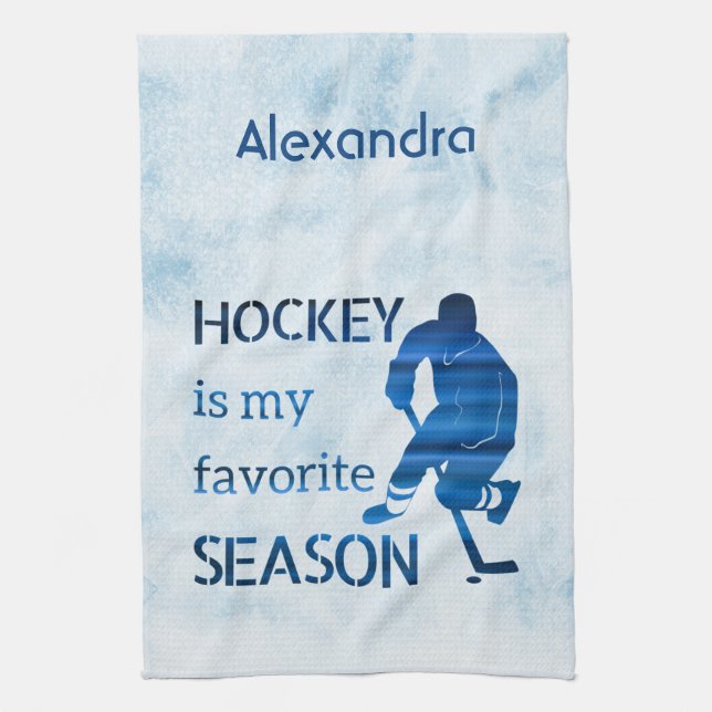 Ice hockey skate towel Favorite blue (Vertical)