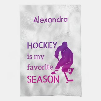 Ice hockey skate towel Favorite purple