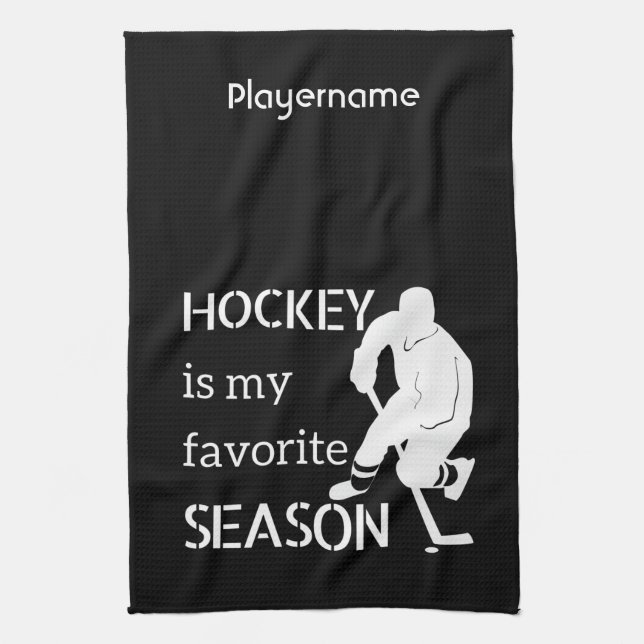 Ice hockey skate towel - Favorite season (Vertical)