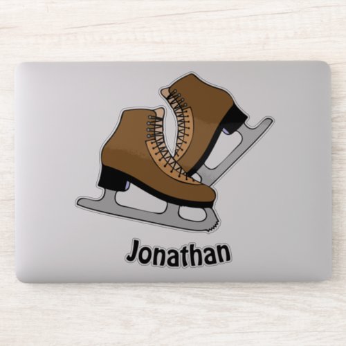 Ice Hockey Skates Vinyl Sports Contour Sticker