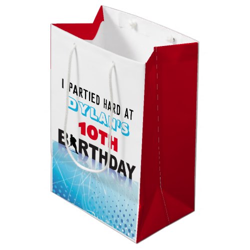 ICE HOCKEY SKATING Birthday Party Loot Candy Gift Medium Gift Bag