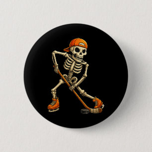 Ice Hockey Skeleton Halloween Costume Men Boys Kid Button