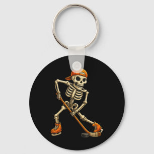 Ice Hockey Skeleton Halloween Costume Men Boys Kid Keychain