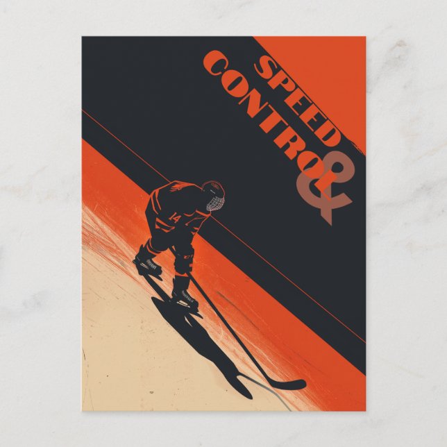 Ice Hockey Speed and Control Postcard (Front)