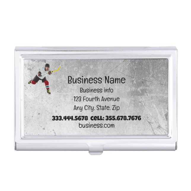 Ice Hockey Sport Player Business Card Case (Front)