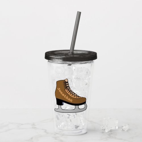 Ice Hockey Sports Skates Acrylic Tumbler