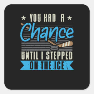 Ice Hockey Square Sticker