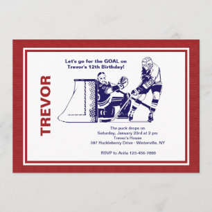 Ice Hockey Star Invitation