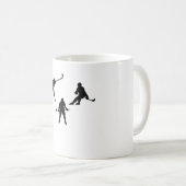 Ice hockey stick player silhouette cool sport gift coffee mug (Front Right)