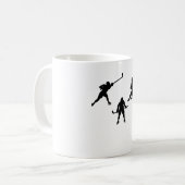 Ice hockey stick player silhouette cool sport gift coffee mug (Front Left)