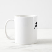 Ice hockey stick player silhouette cool sport gift coffee mug (Left)