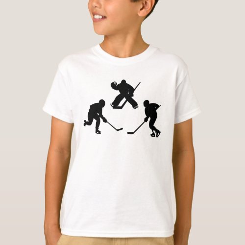Ice hockey stick player silhouette cool sport gift T_Shirt