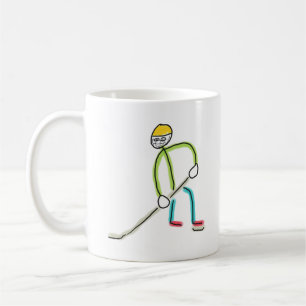 Ice Hockey Stickman Coffee Mug