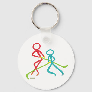 Ice Hockey Stickmen Keychain