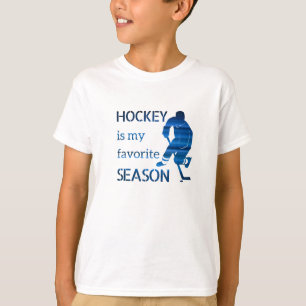 Ice Hockey t-shirt Favorite season fan blue