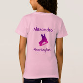Ice Hockey t-shirt Favorite season fan purple pink (Back)