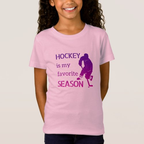 Ice Hockey t_shirt Favorite season fan purple pink