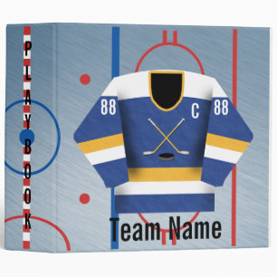 Ice Hockey Team Jersey Playbook Binder