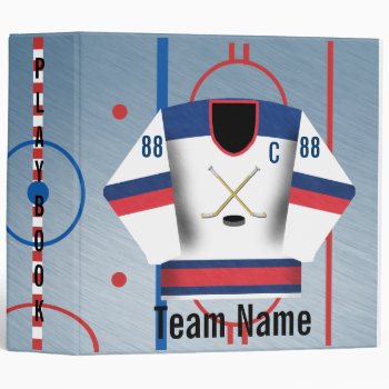 Ice Hockey Team Jersey Playbook Binder by tjssportsmania at Zazzle