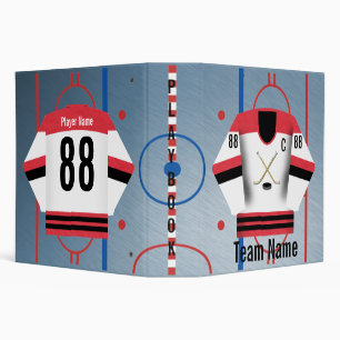 Ice Hockey Team Jersey Playbook Binder