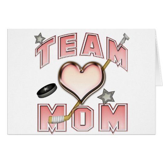 Ice Hockey Team Mom Cards (Front Horizontal)