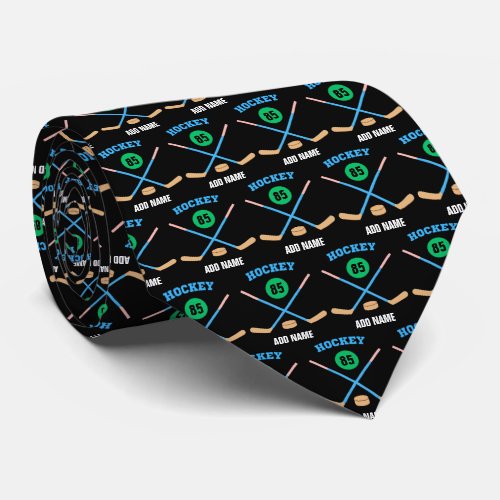 Ice Hockey Team Player Custom Neck Tie