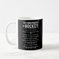 Ice Hockey Ten Commandments Of Hockey Vintage