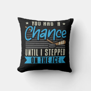 Ice Hockey Throw Pillow