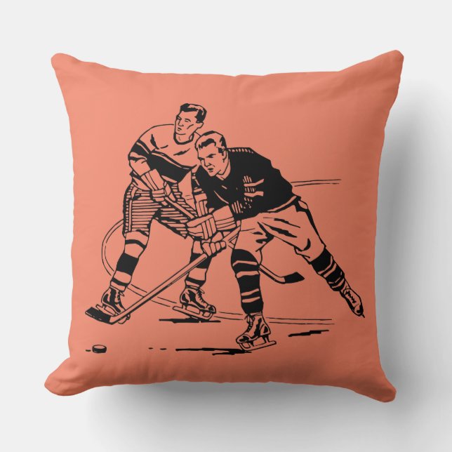 Ice hockey throw pillow (Front)