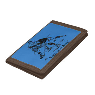 Ice hockey tri-fold wallet