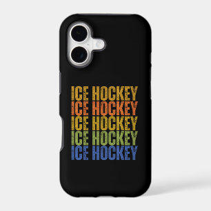 Ice Hockey Typography iPhone 17 Case