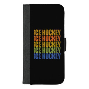 ICE HOCKEY TYPOGRAPHY iPhone 8/7 PLUS WALLET CASE