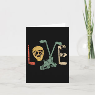 Ice Hockey Valentine's Day For Lovers Hockey Boys Card