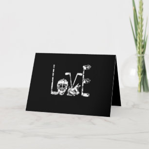 Ice Hockey Valentines Day Love Cute Gift Boys Girl Card